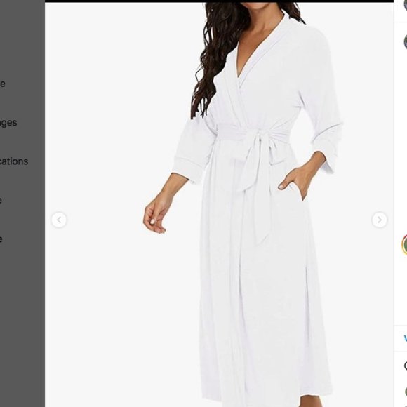 White Robe Soft Robe Bathrobe - Picture 2 of 6